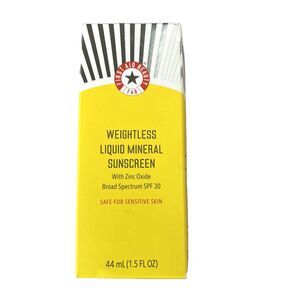 First Aid Beauty Weightless Liquid Mineral Sunscreen SPF 30 1.5 fl oz  exp 11/25